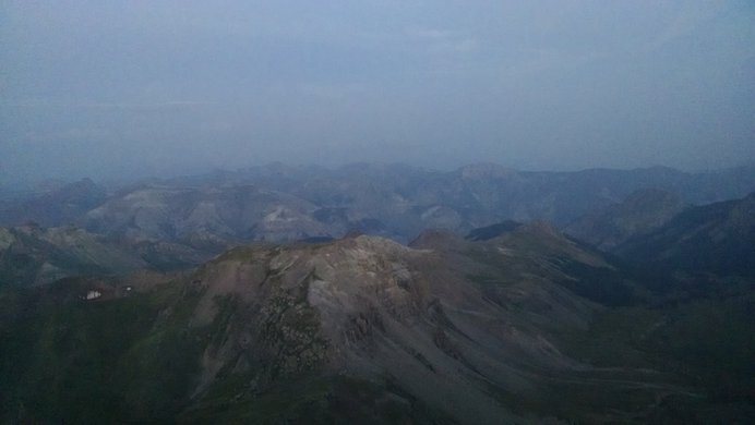 A ridge to the west of Wetterhorn Peak in the pre-dawn light