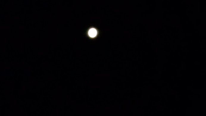 Nearly-full waning gibbous moon